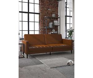 Liam Faux Leather Futon Camel