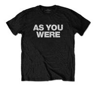 Liam Gallagher As You Were Text Logo T-Shirt in Black | Size: 2XL Liam Gallagher Black 2XL