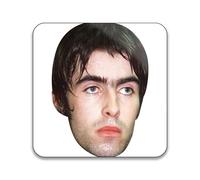 Liam Gallagher Face - Pack of 10 Square Stickers - 55mm x 55mm