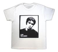Liam Gallagher Men's Framed Photo T-Shirt in White | Size: XL Liam Gallagher White XL
