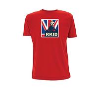 Liam Gallagher RKID Men's T-Shirt Manchester Oasis Indie Music Gig Festival LG X Union Jack Mod (Medium, Red)