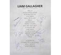 LIAM GALLAGHER Signed Concert Set List x7 - Reproduction from 2021 Leeds and Reading Memorabilia for Fans - 8.3" x 11.7" A4 Unframed