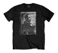 Liam Gallagher T Shirt Monochrome Portrait Logo Official Black L