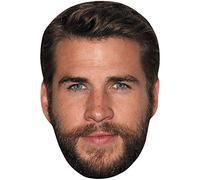Liam Hemsworth (Beard) Celebrity Mask, Flat Card Face, Fancy Dress Mask