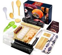 liamasum Sushi Making Kit, 28 in 1 Sushi Roller Maker Kit with Bamboo Mats, Sushi Bazooka, Nigiri Gunkan Sushi Mold, Musubi Maker, Rice Ball Mold & More for Beginners