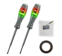 Liameph 2 PCS 2-in-1 High Torque Strong Magnetic Screwdriver,Electric Tester Screwdriver,Electricity Detector Voltage Tester Screwdriver with 1 Insulating Tape,12v-220v Non-contact Voltage Detector