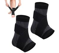 Liameph Ankle Support,2Pcs Achilles Tendonitis Support,Ankle Support for Sprained Ankle,Sport Ankle Support Breathable and Comfortable Adjustable Suitable for Women Men Sprained Ankle Support (L)