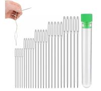 LIAMGUS 25 pcs Big Eye Hand Sewing, 5 Sizes Sewing Needles, Needles for Sewing, Large Eye Sewing Needles, Large Sewing Needles, for mesh, Denim, Silk, Canvas, Cotton, etc.