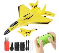 Liamostee RC Plane, Remote Control Wireless Airplane Toy - RC Plane Re mote Contro l 2CH 2.4Ghz R C Pl ane with Lights, Remote Control Airplanes Foam R C Fighter Airlane Jet for Adults Kids