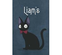 Liam's Notebook: Cute Black Cat Journal for Liam - Personalized Name Gift Planner School Notebook 110 Pages, Thoughtful Cool Present for Liam - Perfect Gift Idea for Kids Teens Boys Girls & Adults