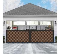 LIAMST Car Garage Door Insulation Kit Fits 9x7FT, Magnetic Thermal Insulated Door Curtains for Winter with Clear Window, Garage Door Cover Blanket Panels Screen for 1 Car Garages