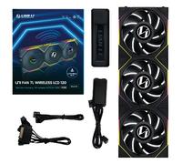 Lian Li UNI TL LCD Wireless 120mm ARGB PWM Fan Black 3 Pack with L-Wir
