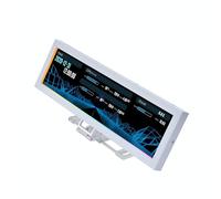 Lian Li 8.8" Universal Screen for PC - Adjustable Mounting for Any Computer Setup - Customizable ARGB Frame - PC Temperature Display Panel - LCD Screen Disply - Mini Monitor - SM088W (US88 v1 White)