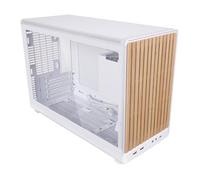Lian Li A3-mATX Glass Edition, Wood White, Small Form Factor Chassis, Tempered G