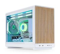 Lian Li A3-mATX Glass Edition, Wood White, Small Form Factor Chassis, Tempered G