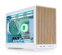 Lian Li A3-mATX Glass Edition, Wood White, Small Form Factor Chassis, Tempered G