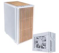 Lian Li B4 Wood AeroDeck White & SP 1000W Platinum - Builder Bundle