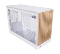 Lian Li A3-mATX Glass Edition, Wood White, Small Form Factor Chassis, Tempered G