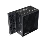 Lian Li Edge Series-1000W Full Modular Power Supply-80 PLUS Platinum-ATX 3.0, 3.1-PCIE 5.1-L-Shape Design for Dual Chamber Case-120mm FDB Fan-Supports up to 4X USB Devices-Black (EG1000BE.US)
