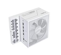 Lian Li Edge Series-1300W Full Modular Power Supply-80 Plus Platinum-ATX 3.0, 3.1-PCIE 5.1-L-Shape Design for Dual Chamber Case-120mm FDB Fan-Supports up to 4X USB Devices-White (EG1300WE.US)