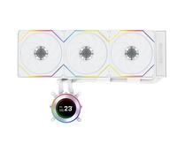 LIANLI Simple Water Cooling Kit, HydroShift II, LCD-C, 360TL, White, 2.1-inch Round IPS LCD Display, Uses UNIFAN TL120 Wireless, This Authorized Dealer Product