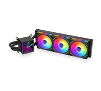 Lian Li GA II LCD 360MM AIO - Asetek 8th Gen - 2.88” IPS LCD screen liquid cooler - Screen recording for videos and photos - Pre-installed daisy-chained ARGB fans or UNI FAN SL-INF fans (GA2ALCD36INB)
