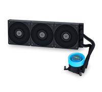 Lian Li GA II Lite 360 Performance AIO Liquid Cooler Black - with Infinity Mirror, 3x PWM Fans, 360mm Radiator, Rotatable Logo