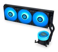 Lian Li GA II Lite 360 RGB AIO Liquid Cooler Black - with Infinity Mirror, 3x ARGB Fans, 360mm Radiator, Rotatable Logo