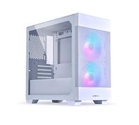 Lian-Li High Airflow Micro ATX PC Case, RGB Gaming Computer Case, Mesh Front Panel Mid-Tower Chassis with 2x140mm ARGB PWM Fans Pre-Installed, Tempered Glass Side Panel (LANCOOL 205M MESH, Snow)