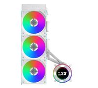 Lian Li Hydroshift II 360 CL RGB Liquid CPU Cooler - 360mm AIO - 3X 120 RGB Fans - 2.1” IPS LCD Screen - 3 Control Mode - Flexible Tubes Clamp - LGA 1851/1700, AMD AM5/AM4 - White (HS2LCD36RW)