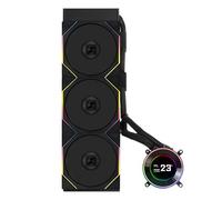 Lian Li Hydroshift II 360 TL RGB Liquid CPU Cooler - 360mm AIO - 3X 120 RGB Fans - 2.1” IPS LCD Screen - 3 Control Mode - Flexible Tubes Clamp - LGA 1851/1700, AMD AM5/AM4 - Black (HS2LCD36TB)
