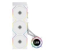 Lian Li Hydroshift II 360 TL RGB Liquid CPU Cooler - 360mm AIO - 3X 120 RGB Fans - 2.1” IPS LCD Screen - 3 Control Mode - Flexible Tubes Clamp - LGA 1851/1700, AMD AM5/AM4 - White (HS2LCD36TW)