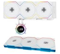 Lian Li HydroShift II LCD-C 360TL White All In One CPU Cooler 360mm + TL Reverse Wireless 120mm Triple Fan Pack