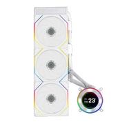LIANLI Simple Water Cooling Kit, HydroShift II, LCD-C, 360TL, White, 2.1-inch Round IPS LCD Display, Uses UNIFAN TL120 Wireless, This Authorized Dealer Product