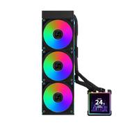 Lian Li HydroShift II LCD-S 360CL All In One CPU Cooler - 360mm Radiator, 3.4” IPS LCD Display, Integrated Tube Cabling, Magnetic Mount Design, Three UNI FAN CL Wireless RGB Fans - Black