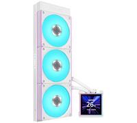 Lian Li HydroShift II LCD-S 360 ll In One CPU Cooler - 360mm Radiator, 3.4” IPS LCD Display, Integrated Tube Cabling, Magnetic Mount Design, Three UNI FAN CL Wireless RGB Fans - White