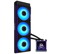 Lian Li HydroShift II LCD-S 360CL All In One CPU Cooler - 360mm Radiator, 3.4” IPS LCD Display, Integrated Tube Cabling, Magnetic Mount Design, Three UNI FAN CL Wireless RGB Fans - Black