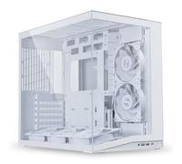 Lian Li O11D Mini V2 Flow White, Dual Chamber Compact Mid Tower Chassis, Tempere
