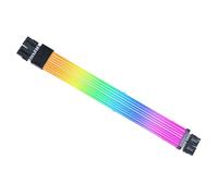 LIAN LI Strimer Wireless GPU 2x6+2-Pin RGB Extension Cable - 116 Addressable LEDs, 2.4 GHz Wireless Connection, L-Connect 3 Compatible, Premium Sleeving (Wireless Controller Not Included)