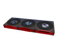 Lian Li TL LCD FLEX Reverse 120mm Triple Fan Pack - Black | Three reverse-blade 120mm ARGB fans each with a built-in 1.8" LCD display and flexible control
