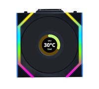 Lian Li UNI Fan SL 12RSLLCD1W1B 1.6" LCD 2.4GHz LCD PC Case Fan RGB Fan Control Fan Control Fan Control L-Wireless Controller Not Included and Required Black