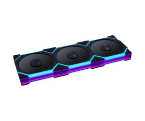 Lian Li UNI FAN SL FLEX Wireless Reverse Blade 120 mm PWM Fan 3-Pack | Black, 3-pack, Reverse Blade, controller, FLEX Receiver, ARGB, infinity mirror, up to 110.5 m³/h airflow