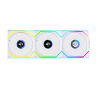 Lian Li UNI Fan SL LCD Wireless 120mm ARGB Fan - Triple Pack - 1.6" LCD - 2.4 GHz Wireless Signal for RGB & Fan Control - Daisy-Chain Design - Controller Included and Required - White (12SLLCD1W3W)