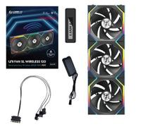 Lian Li UNI FAN SL Wireless Reverse Blade 120mm ARGB PWM Fan Black 3PK