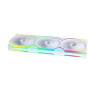 Lian Li UNI Fan SL Wireless 120mm ARGB Fan - Triple Pack - 2.4 GHz Wireless Signal for RGB & Fans Control - Customizable Lighting Effects - Controller Included & Required - White (12SL1W3W)