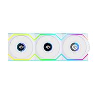 Lian Li UNI SL WIRELESS LCD RGB 120mm Fan Triple Pack - White