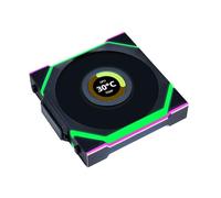 Lian Li UNI SL WIRELESS LCD RGB Reverse Flow 120mm Fan Triple Pack - Black