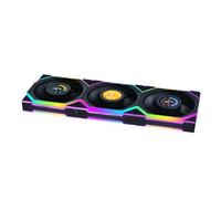 Lian Li UNI SL WIRELESS LCD RGB Reverse Flow 120mm Fan Triple Pack - Black