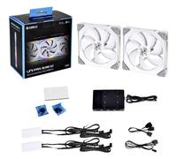 Lian-Li UNI SL140 Dual Pack 140mm ARGB Chassis Fans, White, with