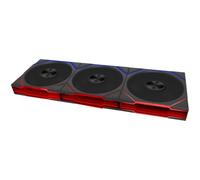 Lian Li UNI FAN TL FLEX Reverse 120mm Triple Fan Pack w/Controller - Black | Three reverse-blade 120mm ARGB fans with daisy-chain controller, up to 90.1 CFM airflow each, flexible control